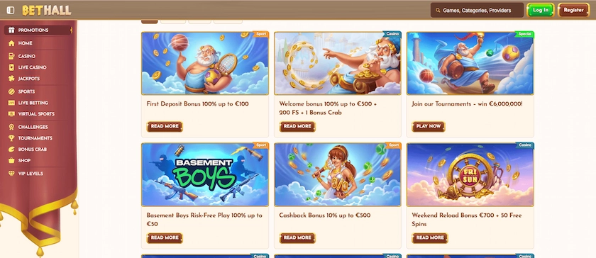Bethall Casino bonusi ā tieÅ”saistes kazino piedÄvÄjums 2025